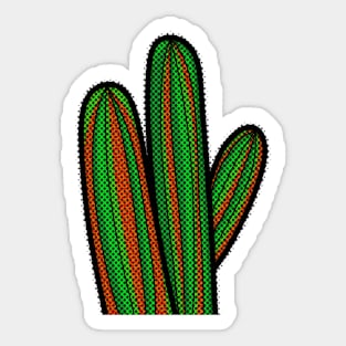 Halftone Green Cactus Sticker